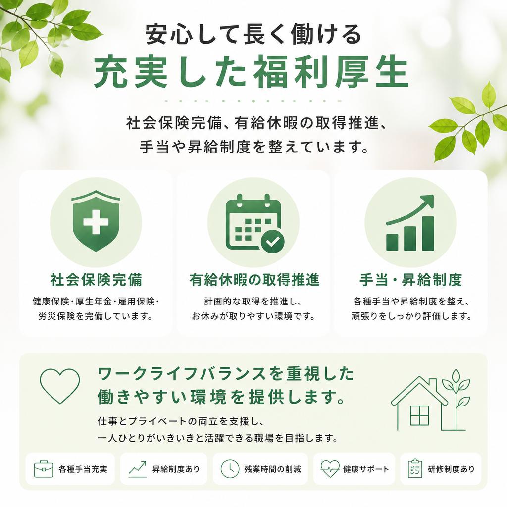 充実の福利厚生