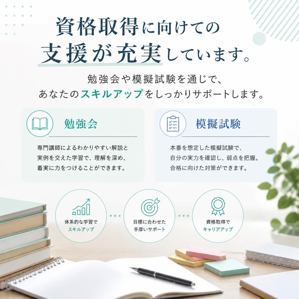 充実した資格取得支援制度