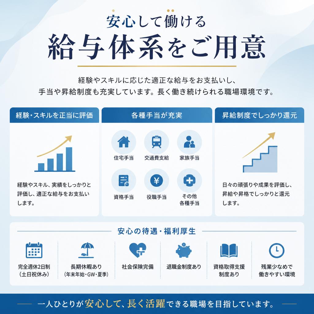 安定した給与と待遇