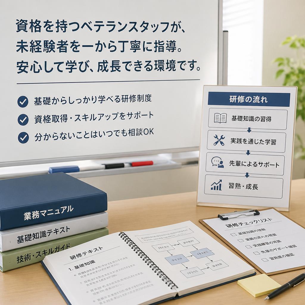 未経験者も安心のサポート体制