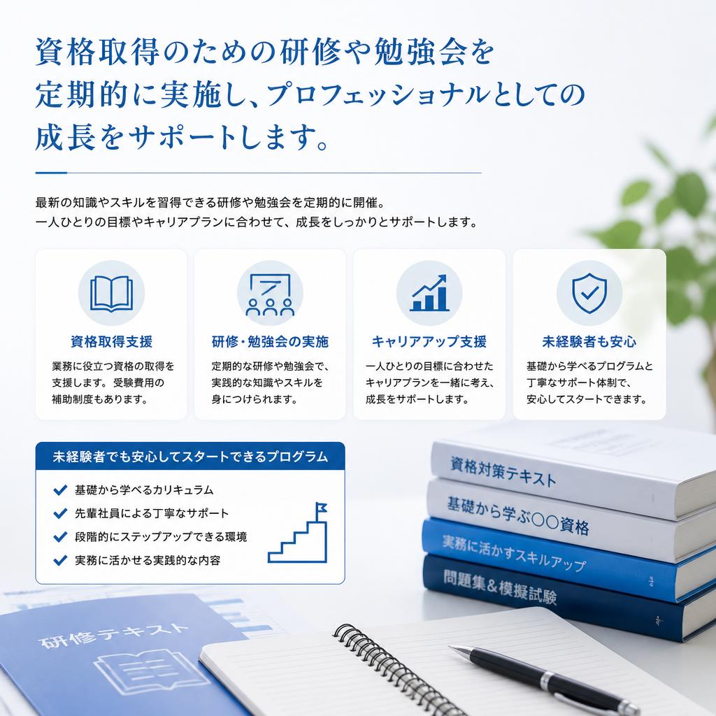 未経験からのスキルアップ支援