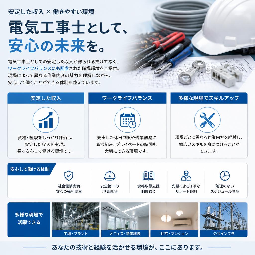 安定した収入と働きやすい環境