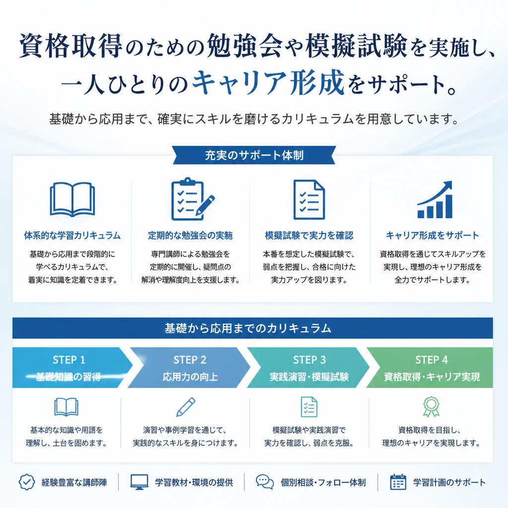 資格取得支援で確かな技術を