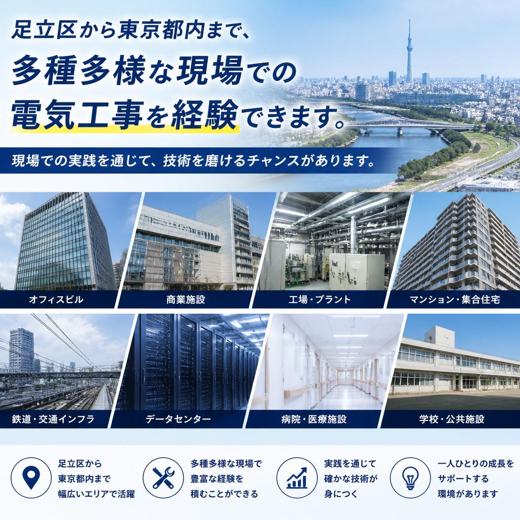 多様な現場でスキルアップ!