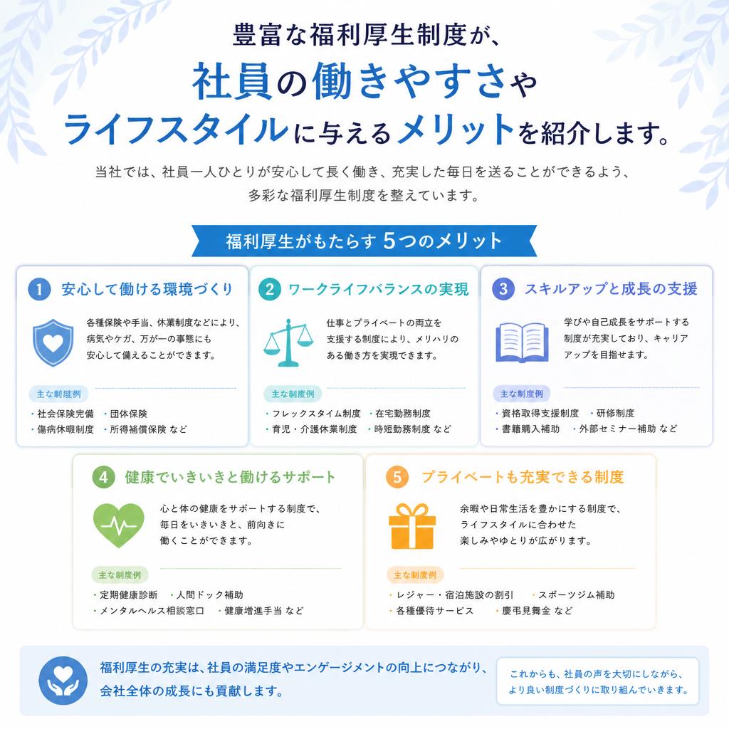 福利厚生がもたらす安心感