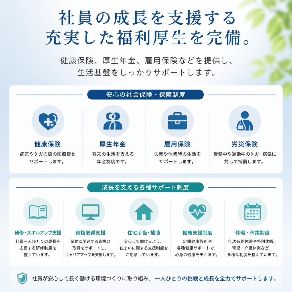 充実した福利厚生
