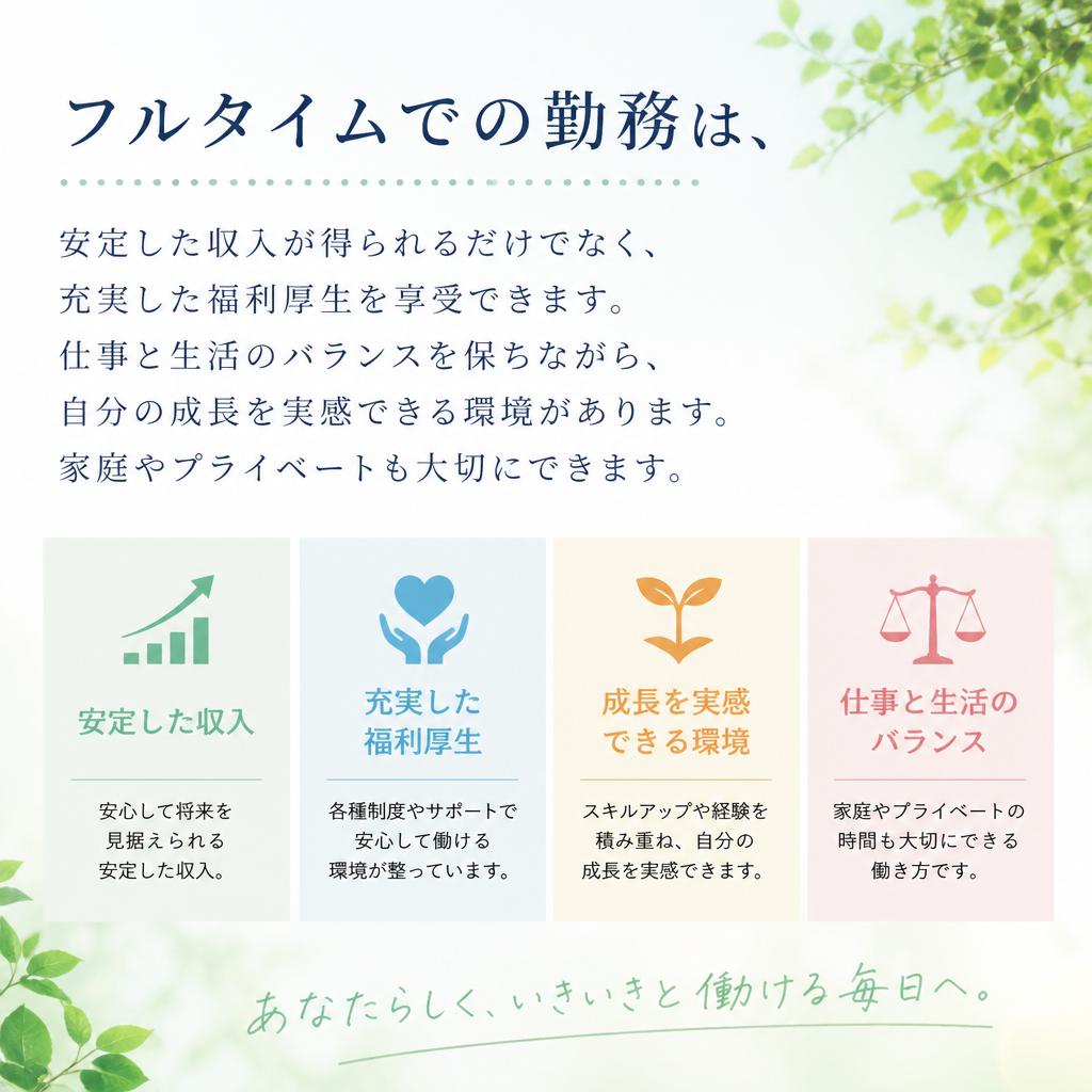 フルタイムで働くことのメリット