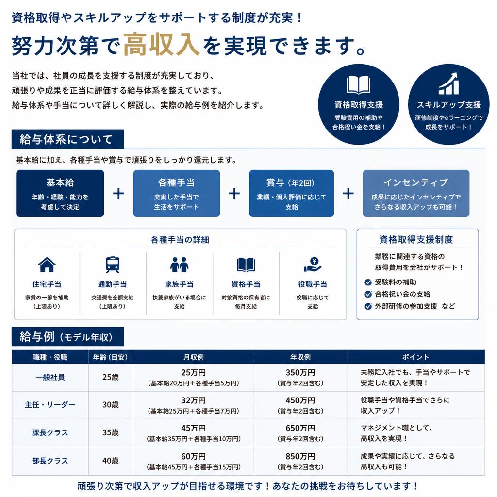 高収入を実現するための支援