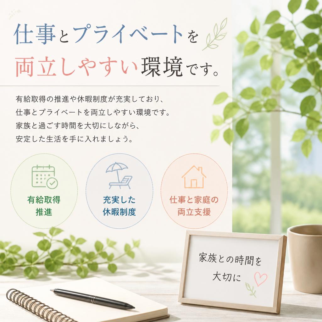 ワークライフバランスを実現