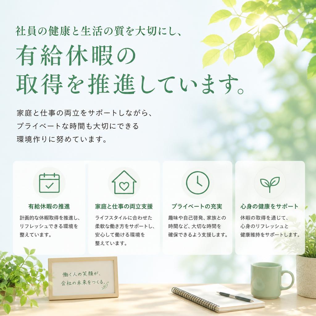 ワークライフバランスを重視した働き方