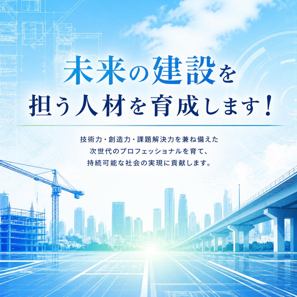 未来の建設を担う人材を育成します！