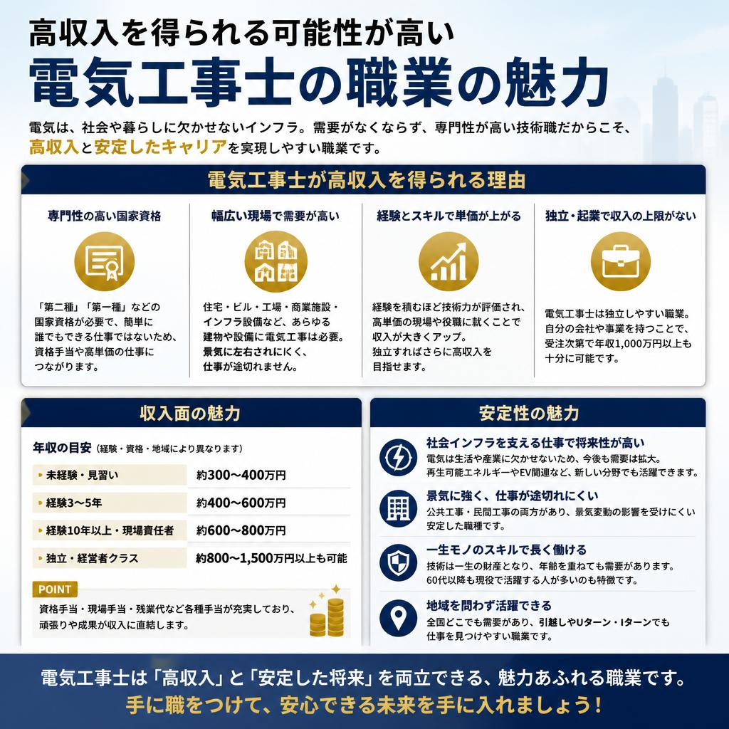 電気工事士の魅力