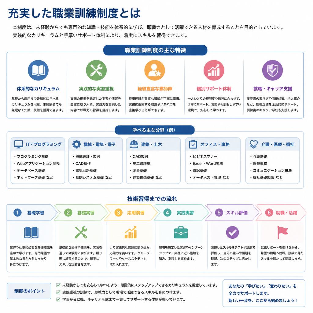職業訓練でスキルアップ