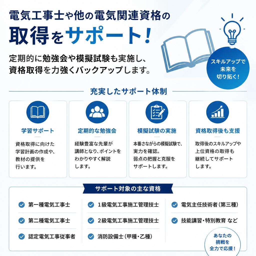 電気関連資格取得支援