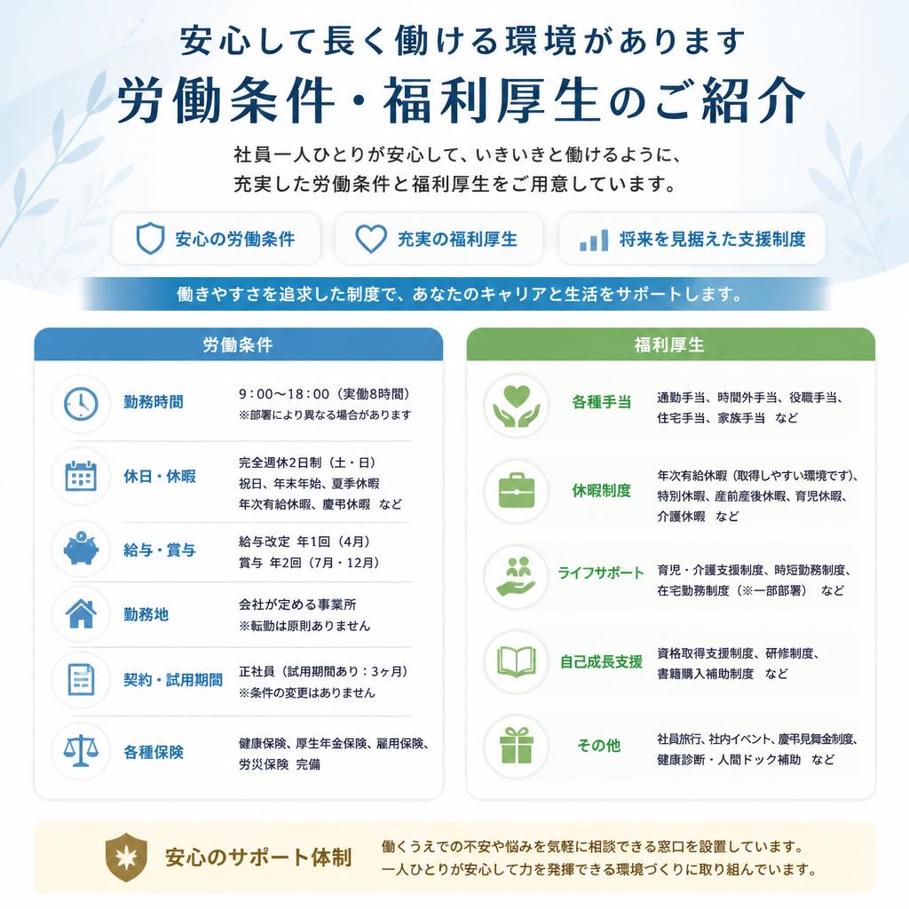 安定した職場環境と高待遇
