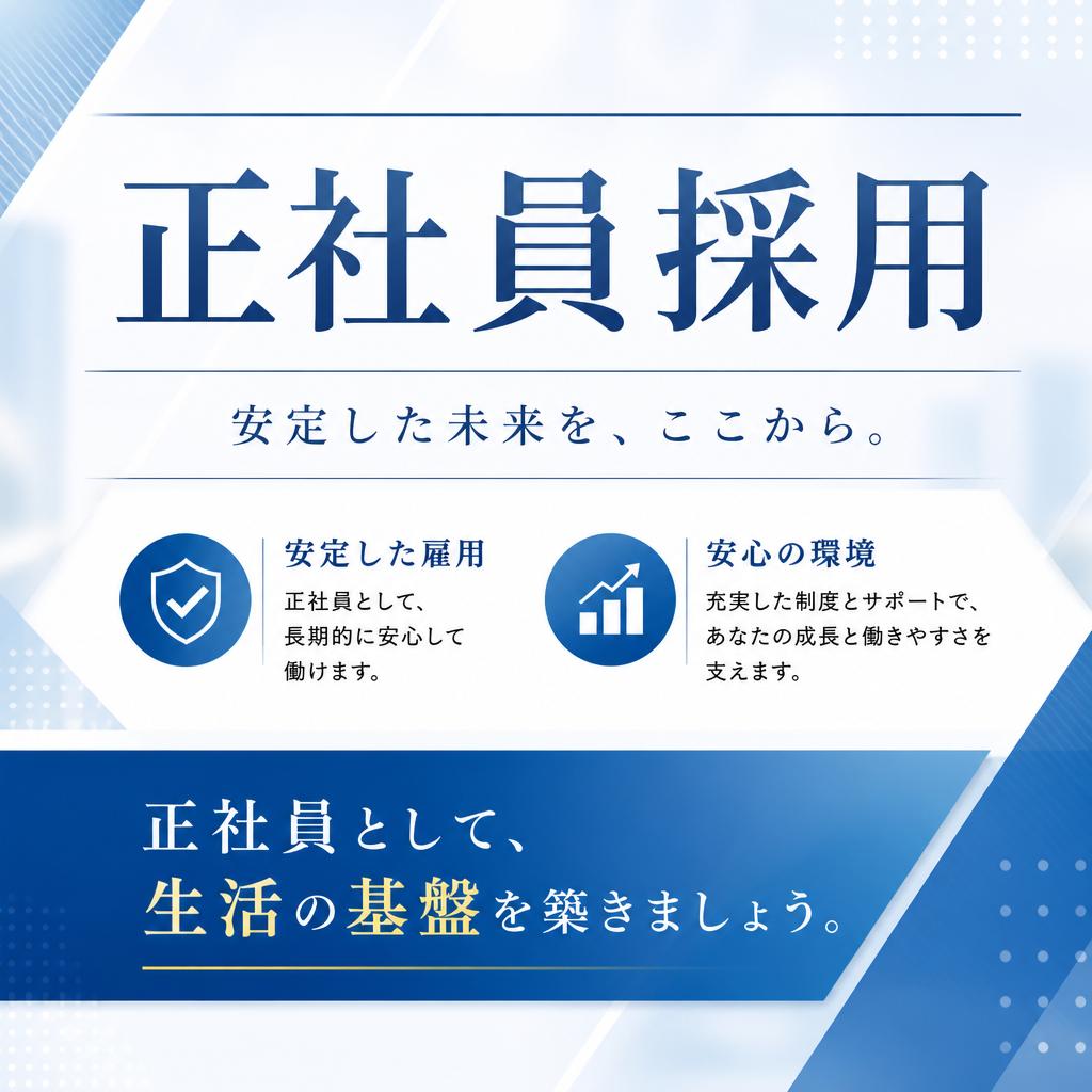 正社員として安定を手に入れよう