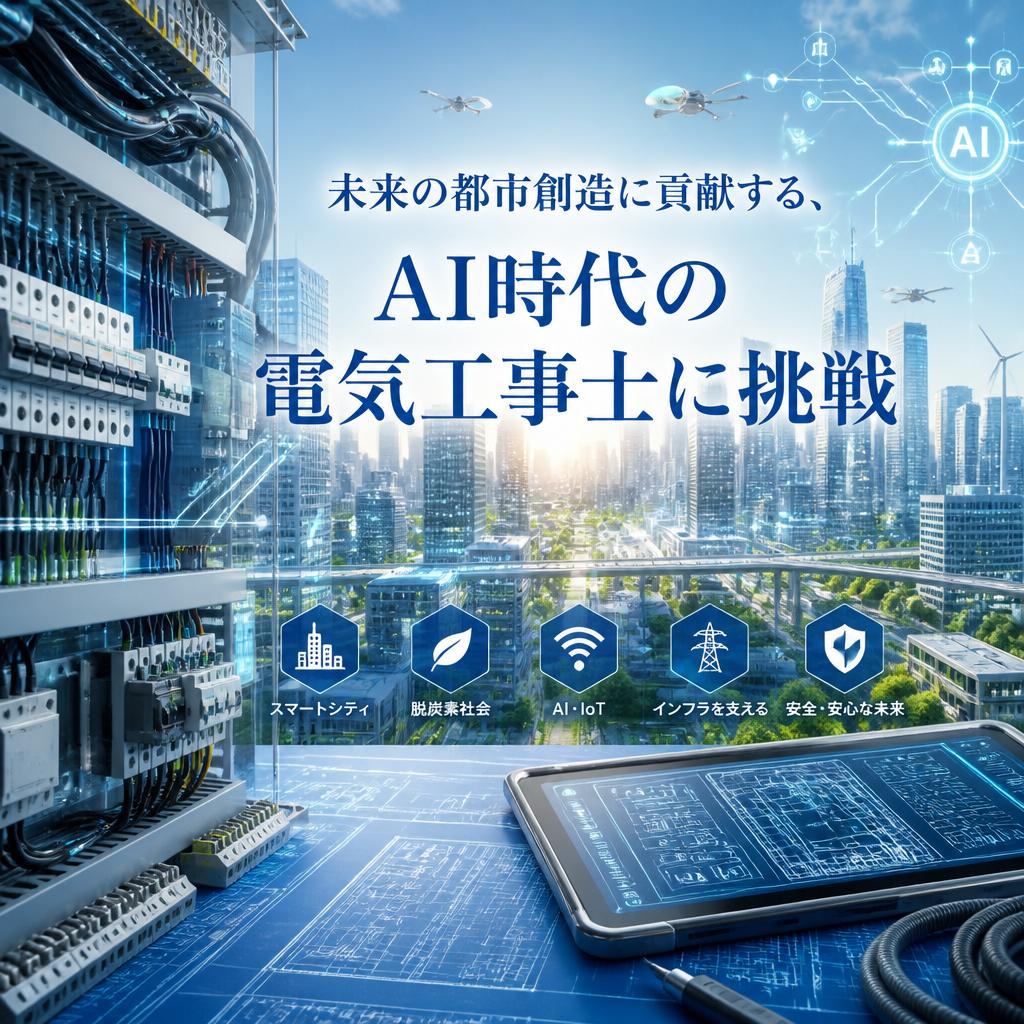 未来の都市創造に貢献する、AI時代の電気工事士に挑戦